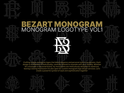 Bezart Monogram Studio Logotype Vol.1 branding designexpert digitalart graphic design logo logodesign luxurydesign monogram personalbrand signaturestyle typography visualidentity