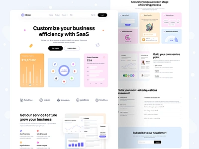 Blow || Automate your business by SaaS product ui ux web website