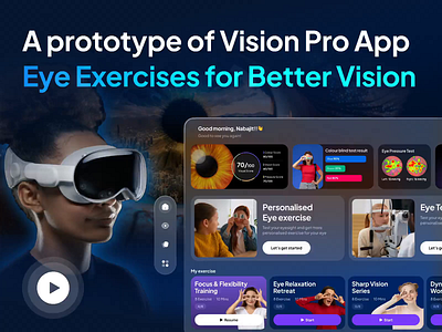 Vision correction app on Apple Vision Pro apple vision pro apps best designs on dribbble best explainer videos best motion graphics best of dribbble best vision pro apps design explainer videos companies eye check app designs eye checkup designs illuminz motion graphic companies motion graphics ui vision enhancement app vision enhancement app design