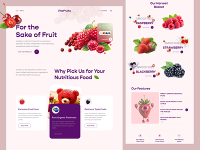 VitaFruits - Fruit Sales E-commerce website! ecommerce fresh food fruit fruit sales fruit website fruits landing page landing page shop ui