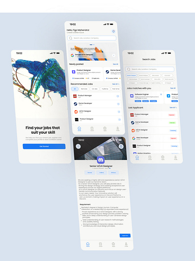 ✨ Job Seeker UI Design 💼 ✨ hiring job apps job seeker ui mobile apps ui mobile ui design ui ui ux