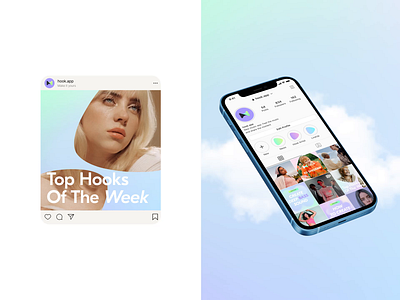 Hook Social Media animation app branding design graphic design hook identity logo music pattern shapes simplicity social media templates ui