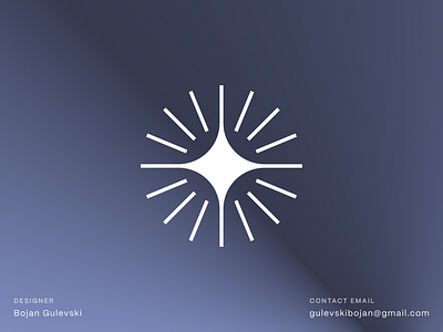 Shining Star Logo bursts celestial glow light logo logo design logodesign logomark shine