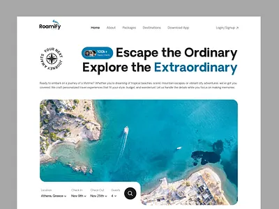 Travel Agency Website Design booking portal figma travel agency travel agency website travel booking travel home page travel landing page ui ux design web design website design
