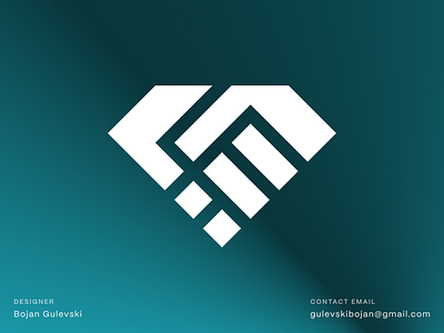 Diamond + Handshake Logo agreement connection diamond handshake logo design partnership trust