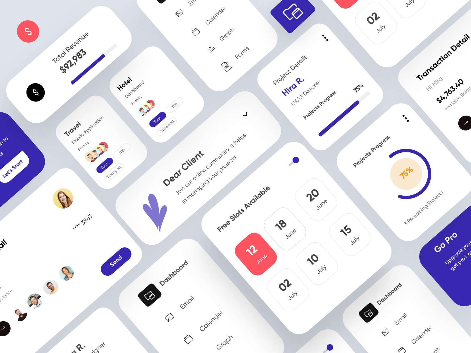 UI Components Design by Ghulam for Upnow Studio on Dribbble