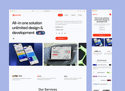 Pendo Agency Desktop & Mobile Responsive agency mobile responship ui uiux ux uxdesigner uxui website
