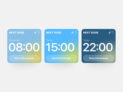 Medications Scheduling App Widget health health care healthtech mobile pharma scheduling ui widget