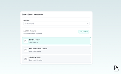 Adding an account app design ui ux