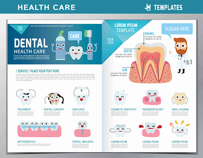 Dental Healthcare Pamphlet dental dental care hospital design hospital infographic poster social media