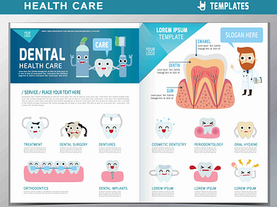 Dental Healthcare Pamphlet dental dental care hospital design hospital infographic poster social media