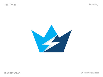 Thunder Crown Logo branding crown logo electric crown electric king logo flash crown logo flash logo graphic design king crown king logo lighting crown logo logo logodesigner modern crown logo thunder crown