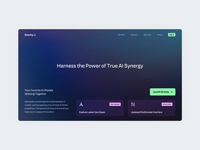 Gravity.ai after effects ai ai platform animation branding design figma ui ux