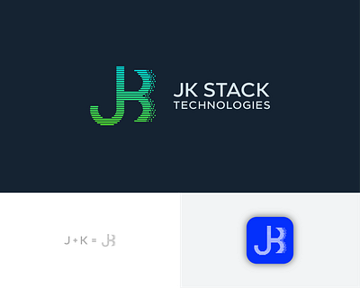 JK Technology Logo brand branding design identity jk logo logo modern technology logo