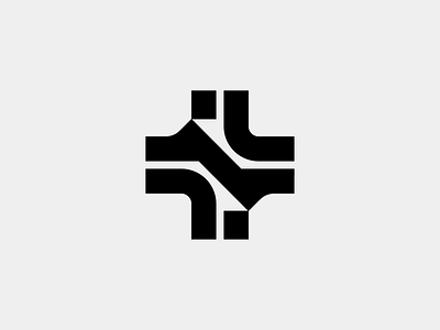 Cross abstract mark cross lines directions logo logotype mark minimalistic minimalism