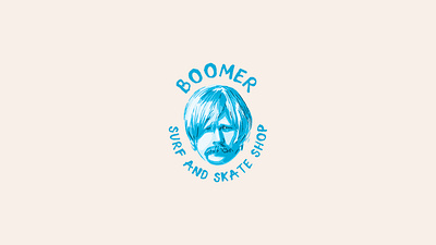 Surf and skate shop logo blue branding california character cosmodrome art design face graphic design illustration logo logofolio malina cosmica man market portfolio portrait shop skate surf vector