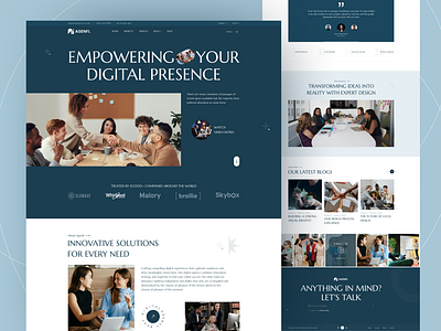 Digital Agency Website agency agency ui design agency website app branding company creative creative website illastration landing page logo mobile modern design studio ui design ux ux design web design website