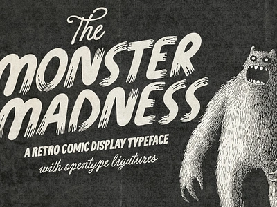 Monster Madness Display Typeface comic comic book display font halloween horror monster october retro signage typeface typography