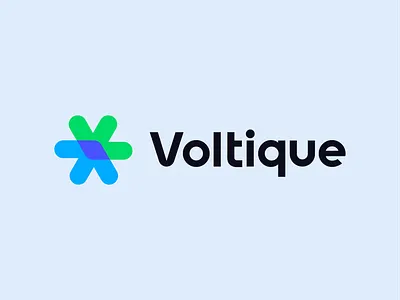 Voltique Logo Design arrows branding connection energy hexagon identity logo logodesign mark supplier symbol volt