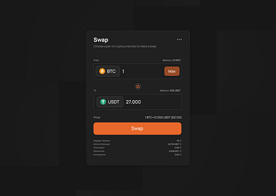 Seamless crypto swaps blockchain crypto swap design figma swaps ui ui component ui design web3