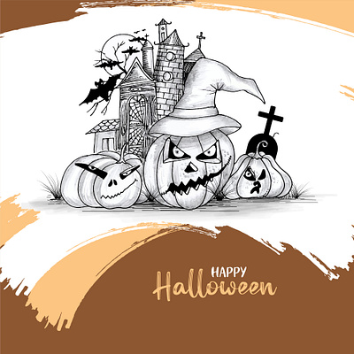 Happy Halloween Horror festival Scary Background Design 3d animation branding graphic design logo motion graphics ui