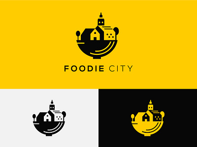 Foodie City city food graphic designer logo logo design skyline