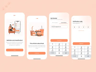 Food Delivery 🧡 App designer dribbble ui uidesign uidesigner uiux userinterface ux uxdesign