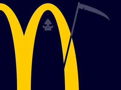 Death at McDonalds conceptual conceptual illustration death editorial editorial illustration grimreaper mcdonalds vector