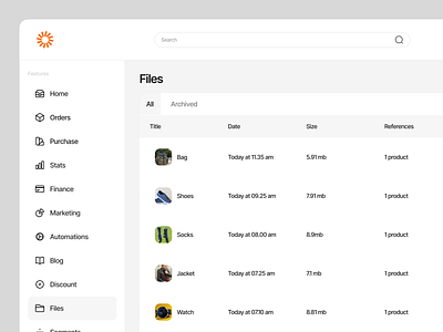 File Management Dashboard clean design ui uiux ux ux design