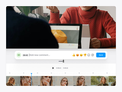 Comment Box 💬 app chat comment design edit editor emoji emoji picker ios panel picker player resize subtitle timeline ui ux video video editor web app