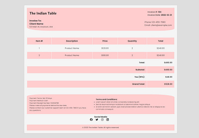 Daily UI Challenge #046 css dailyui day46 design html invoice