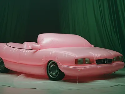 pimp my ride ai car fun green inflated pink