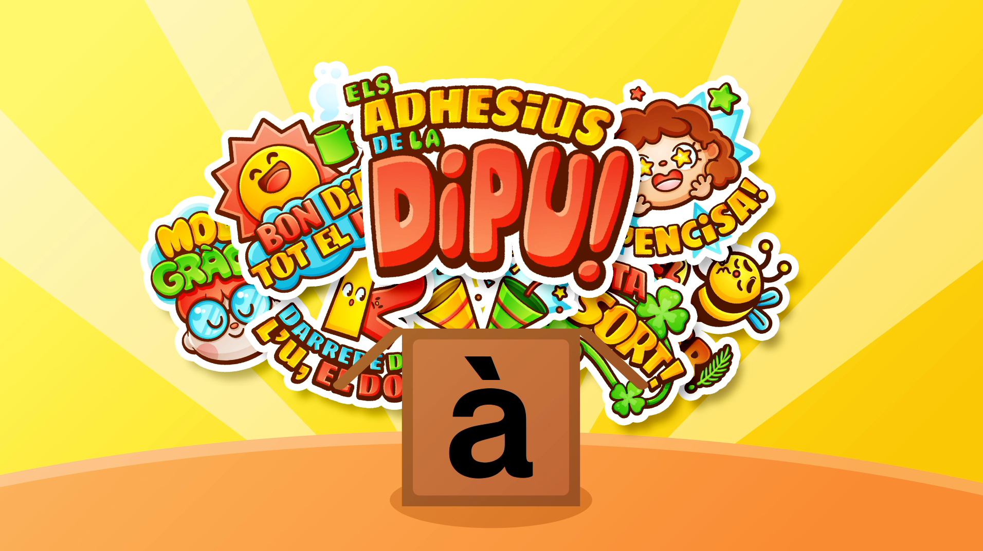Els Adhesius de la Dipu! - Video Promo animation branding chibi illustration kawaii motion graphics stickers ui vector