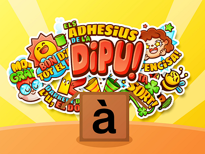 Els Adhesius de la Dipu! - Video Promo animation branding chibi illustration kawaii motion graphics stickers ui vector