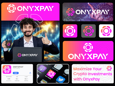 OnyxPay - Crypto, Coin, Financial Logo & Branding Design best blockchain brand identity branding business logo coin company logo creative logo crypto crypto logo crypto wallet cryptocurrency design finance infinity logo modern logo popular top visual identity