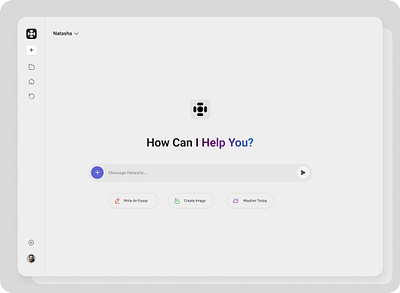 Natasha AI - Chatbot webapp design ai chatbot ai webapp chatbot natasha ai ui webapp webapp design