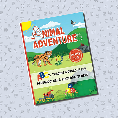 Animal Adventures: ABC's Tracing Workbook for Ages 3 to 5 book cover branding childrens book design graphic design illustration mockup social media social media campaign