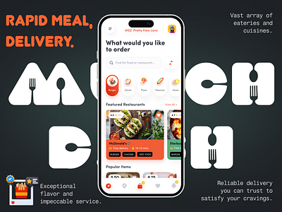 Munch Dash - Food Delivery Mobile App app ui food food delivery mobile app ui uiux ux