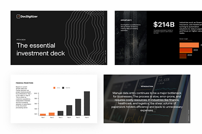 Pitch Deck, Investor Deck for Start Up branding canva crowdfunding data visualization figma funding google slides graphic design infographics investor deck ms powerpoint pitch pitch deck powerpoint pptx presentation presentation design sales deck slide deck visualization