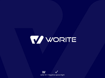 Letter W Negative Space Right Logo. abstract app logo best logo designer brand identity branding business logo company logo creative logo design graphic design letter w logo logo logo design logo designer modern logo negative space popular dribbble shots right logo vector w logo