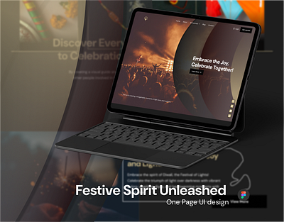 Festive Spirit Unleashed One page UI Design celebration festivals figma one page template ui