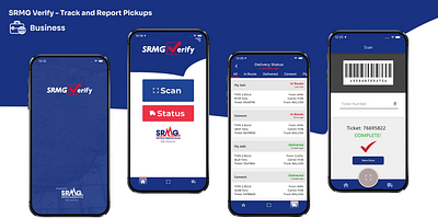 Track & Reports Pickup App app design graphic design logo mobile app development ui