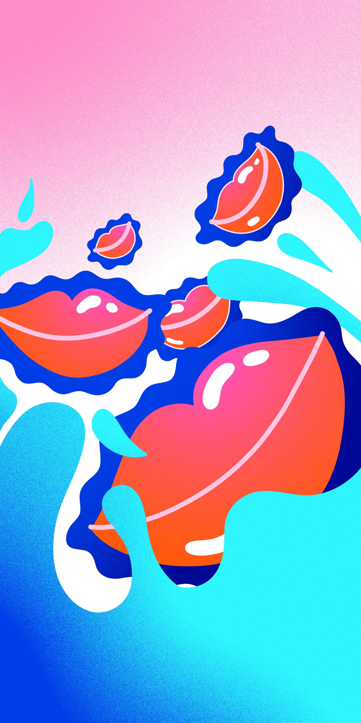 Lips #3 adobefresco brightcolours colorful grain illustration illustrator lips splashes