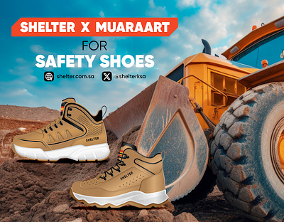 Shelter X MuaraArt for Safety Shoes graphic design