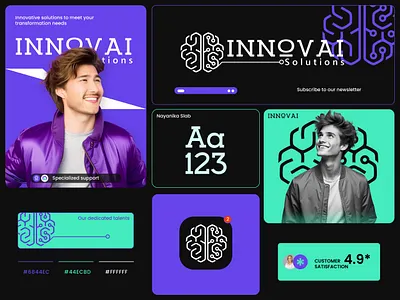 Innovai Solutions AI animation branding graphic design logo ui