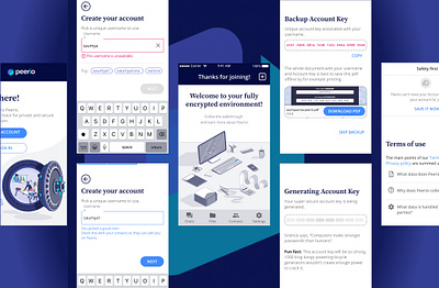 UX/UI design of app: Peerio product design ui ux