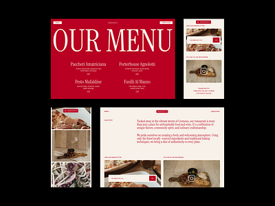 Francesco's Restaurant 03 animation art direction figma food delivery framer layout minimalist modern motion graphics responsiveness restaurant website sticky cards typography ui wbsite design web web design web development website white space