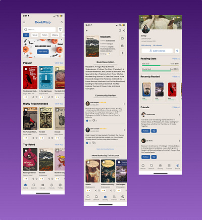 Book Recommendation App ui ux