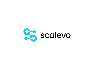 Scalevo Logo Design abstract brand company connect connection data geometric infinity letter s logo logo design loop modern platform s technology