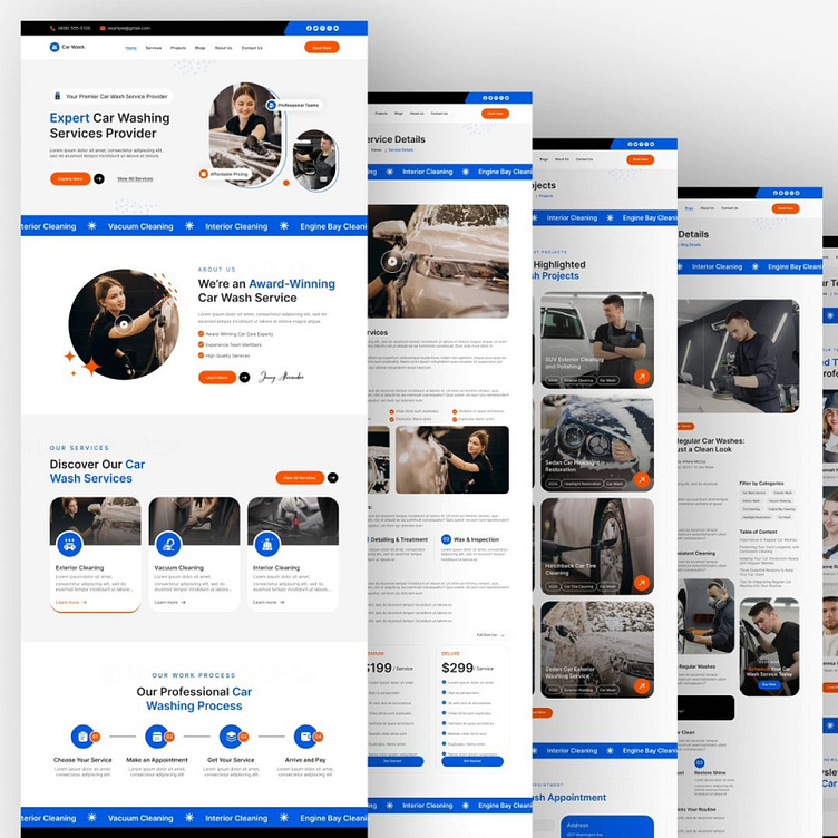 Car Wash  UI by Bilawal Paracha on Dribbble
